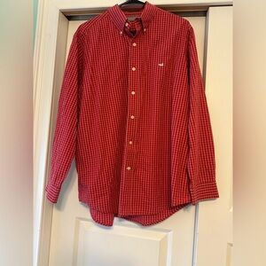 Southern Marsh Shirt Men’s M Red Tan Plaid Button Down Long Sleeve Outdoor Hunt